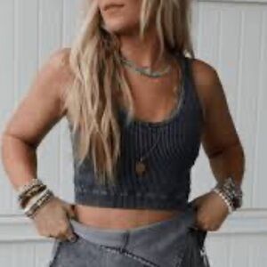 Women's Black ribbed Bralette